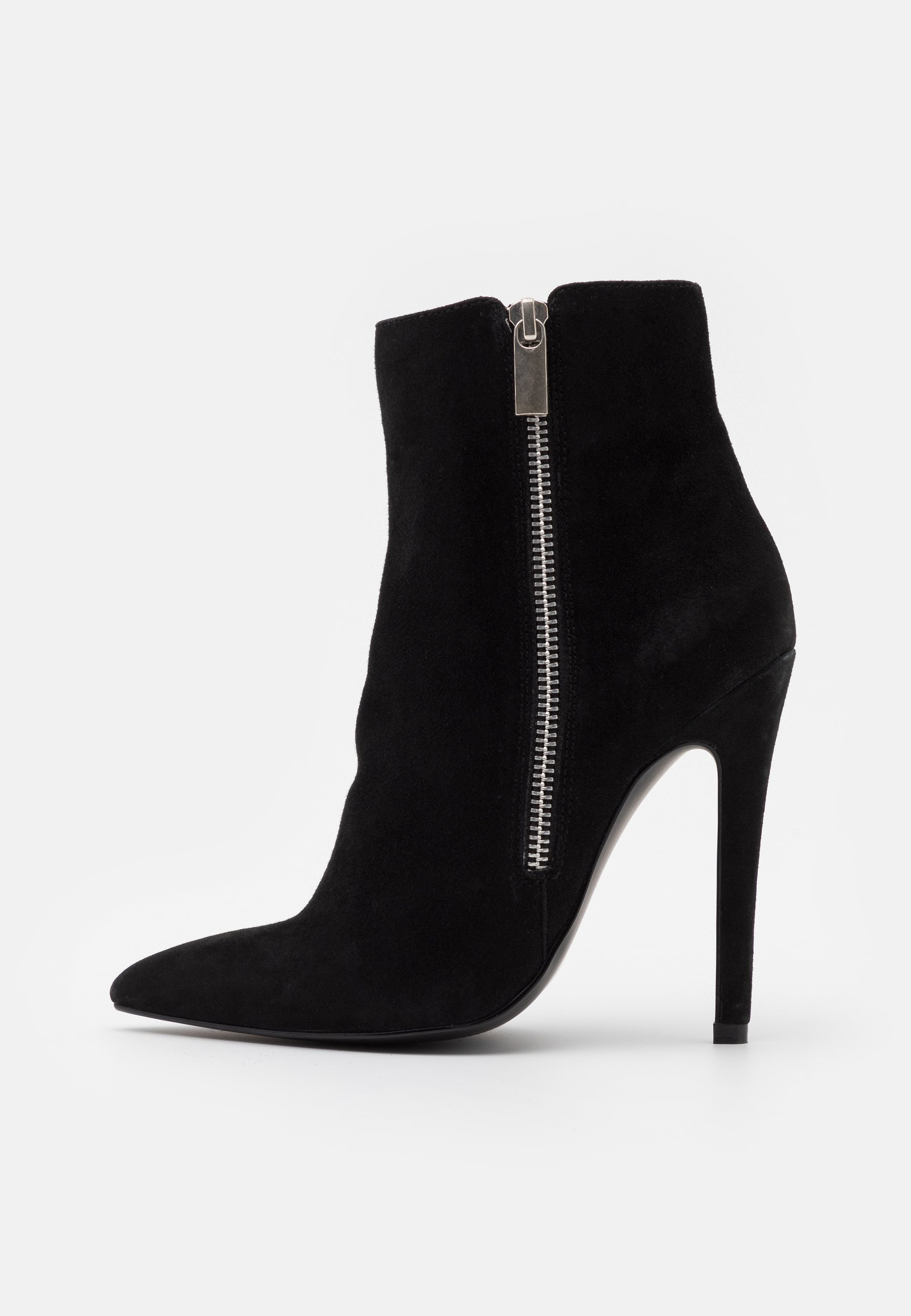 Even\u0026Odd LEATHER - Enkellaarsjes met hoge hak - black/Zwart - Zalando.nl