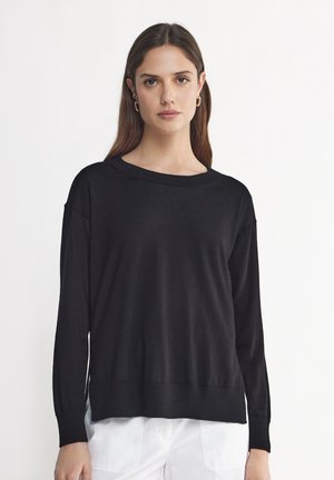 ULTRAFINE ROUND-NECK - Strickpullover - Black