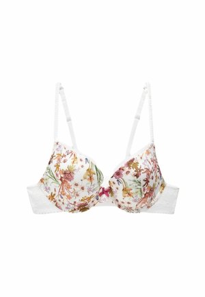 Kaarituelliset rintaliivit - white botanical floral print