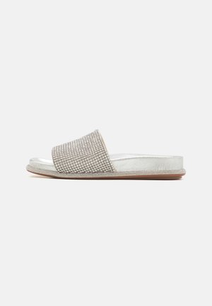 Pantolette flach - diva silver