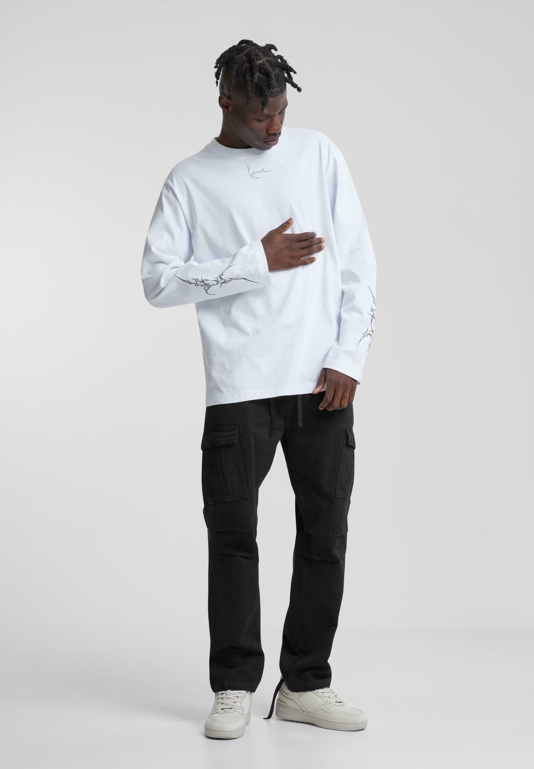 KARL KANI◆カールカナイ ロンT Small Signature Tribal [white] Karl Kani SMALL SIGNATURE TRIBAL - Langarmshirt - white/weiß
