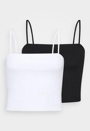 EILY SINGLET 2 PACK - Top - black dark/white light