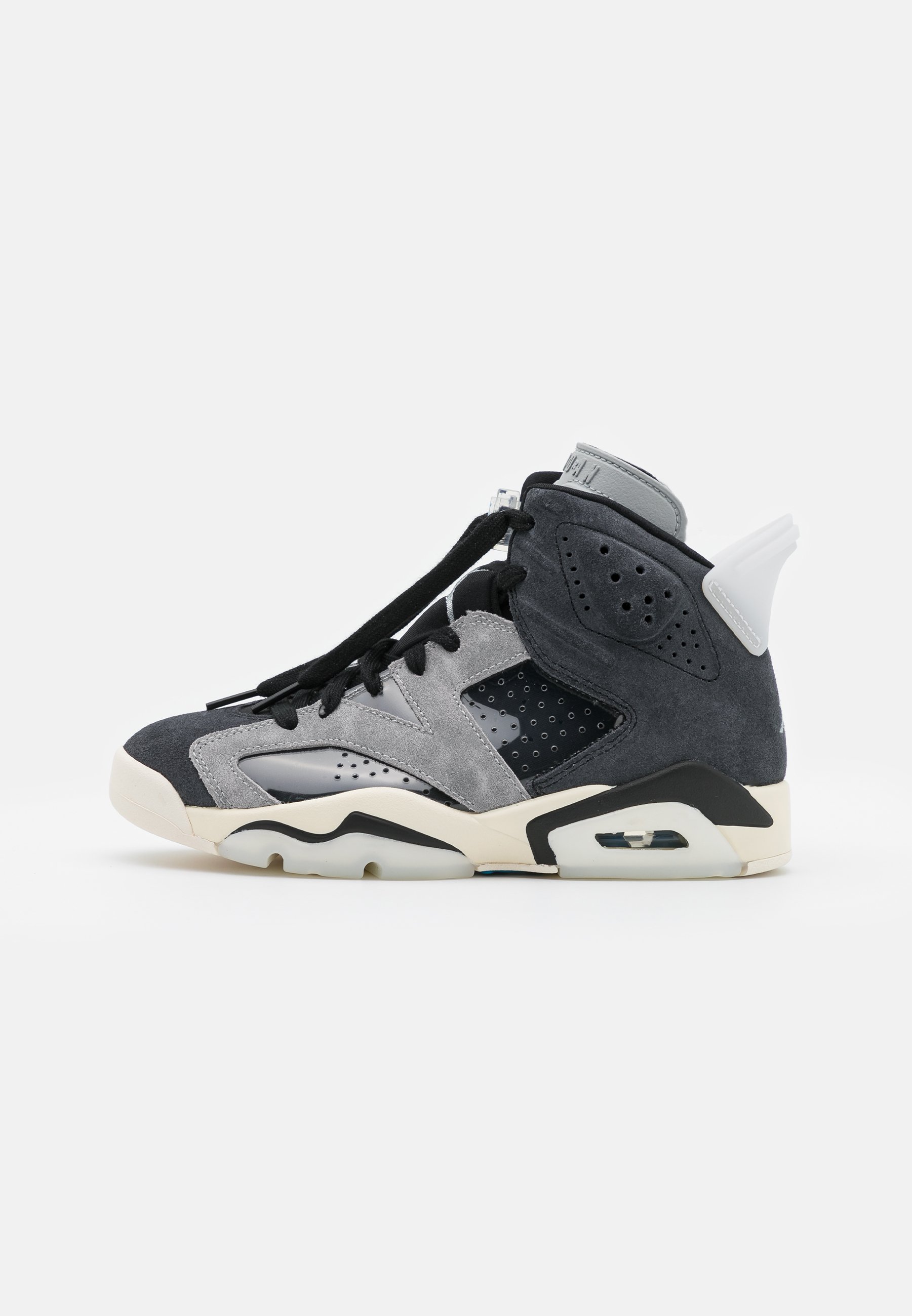 Jordan AIR RETRO - Sneakers hoog - black/chrome/light smoke grey/sail/Zwart  - Zalando.nl