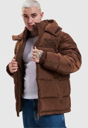 RETRO HOODED PUFFER - Žieminė striukė - brown