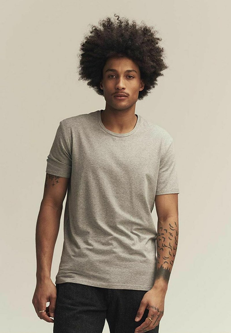 Frank Dandy BAMBOO TEE - T-Shirt basic - grey melange
