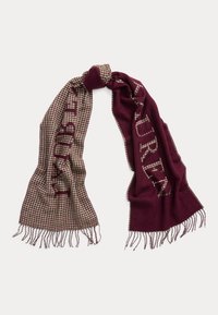 Lauren Ralph Lauren REVERSIBLE LOGO JACQUARD SCARF - Šalle - pinot noir