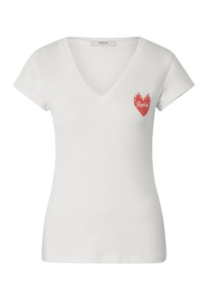 Replay, T-SHIRTS FP - Trükipildiga T-särk - natural white