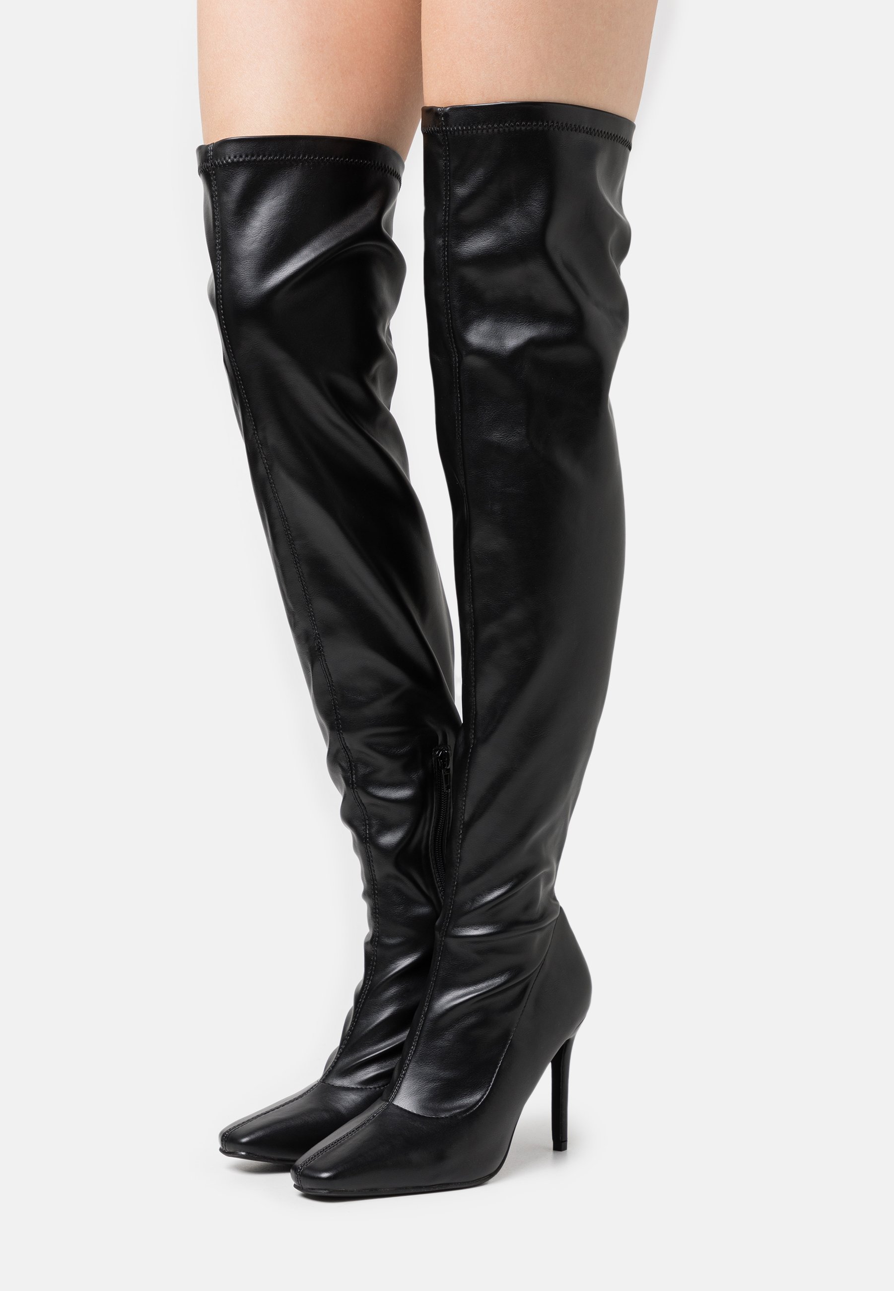 real leather thigh high boots uk
