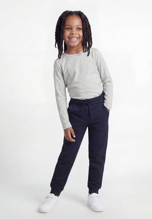 Friboo LIGHTWEIGHT JERSEY JOGGERS UNISEX 3 PACK - Pantaloni de trening - black/mottled light grey/dark blue