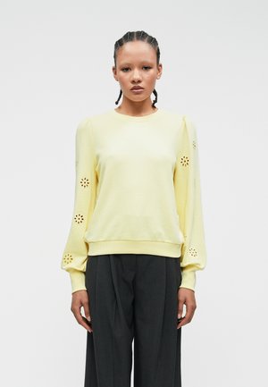 ONLFEMME PUFF EMBROIDERY - Sweatshirt - lemon meringue