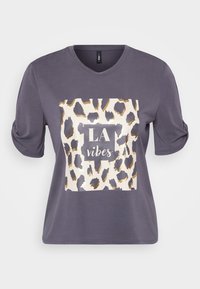 ONLFREE LIFE CREATE  - T-shirt con stampa - blackened pearl