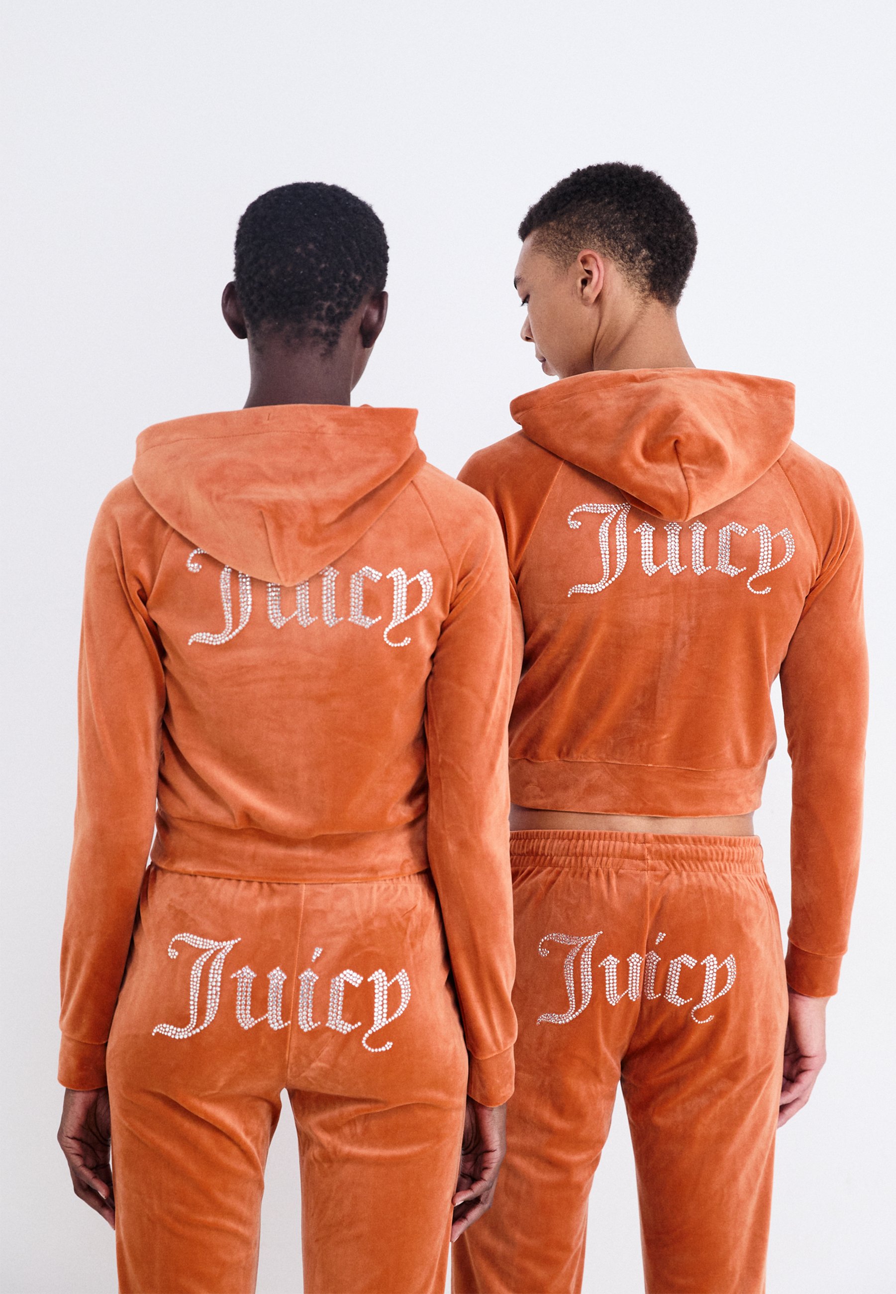 Juicy Couture DIAMANTE HOODIE UNISEX Zip up sweatshirt brown Zalando.ie