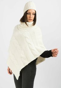 Dalle Piane Cashmere BRAIDED PONCHO - Poncho - bianco