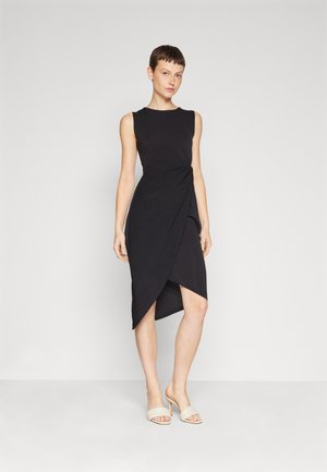 WAL G. LILL WRAP MIDI - Φόρεμα από ζέρσεϊ - black