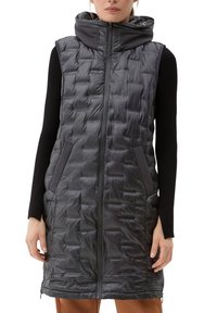 s.Oliver LONG MIT STEPPUNG - Weste - black