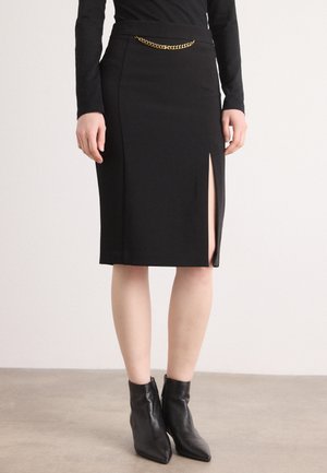ELLA CHAIN MIDI SKIRT - Bleistiftrock - black