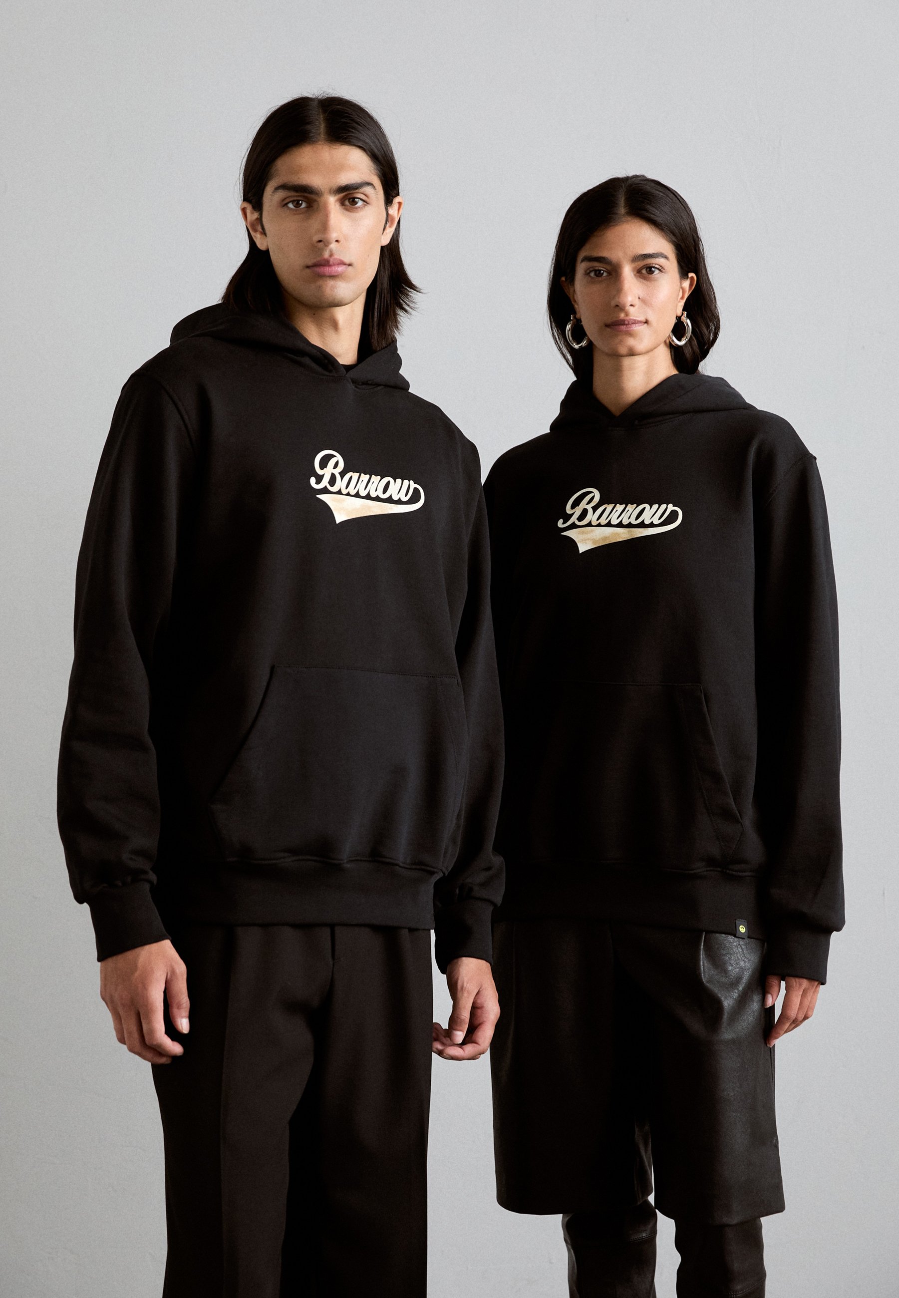 スウェット・トレーナー BARROW Cotton sweatshirt with logo on the front Nero Barrow Logo-print cotton sweatshirt - Black - Men | 034086110