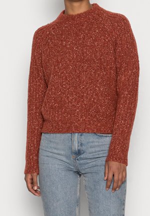 Striktrøje - mottled red