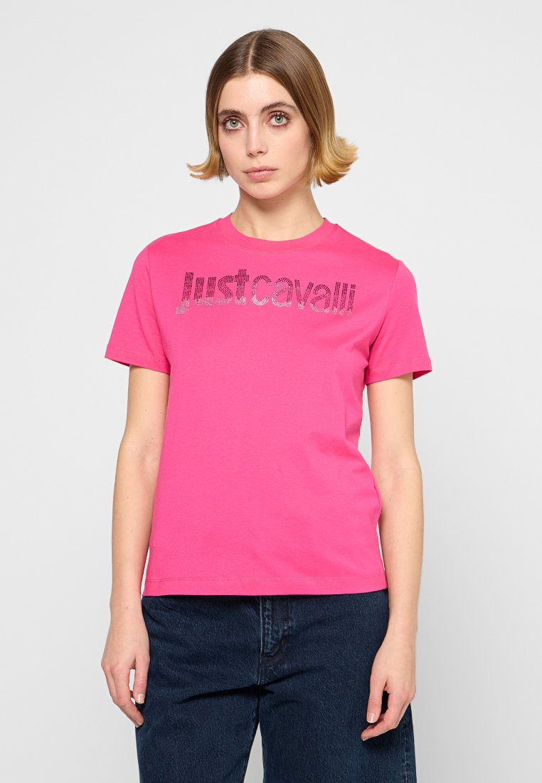 Just Cavalli T-shirt print donkerroze