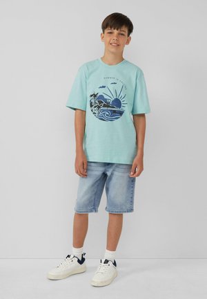 MIT FRONT - Print T-shirt - ozeangrün