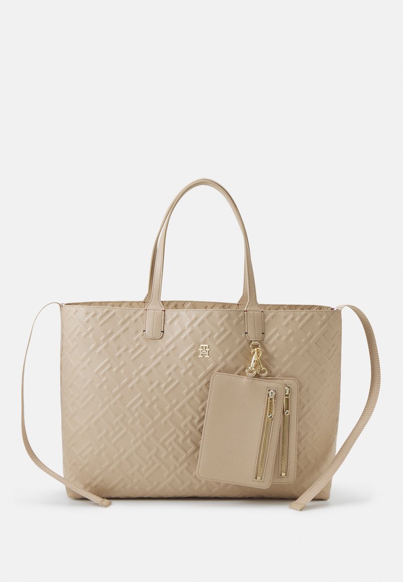 Tommy Hilfiger ICONIC MONO Tote bag merino/beige Zalando.co.uk