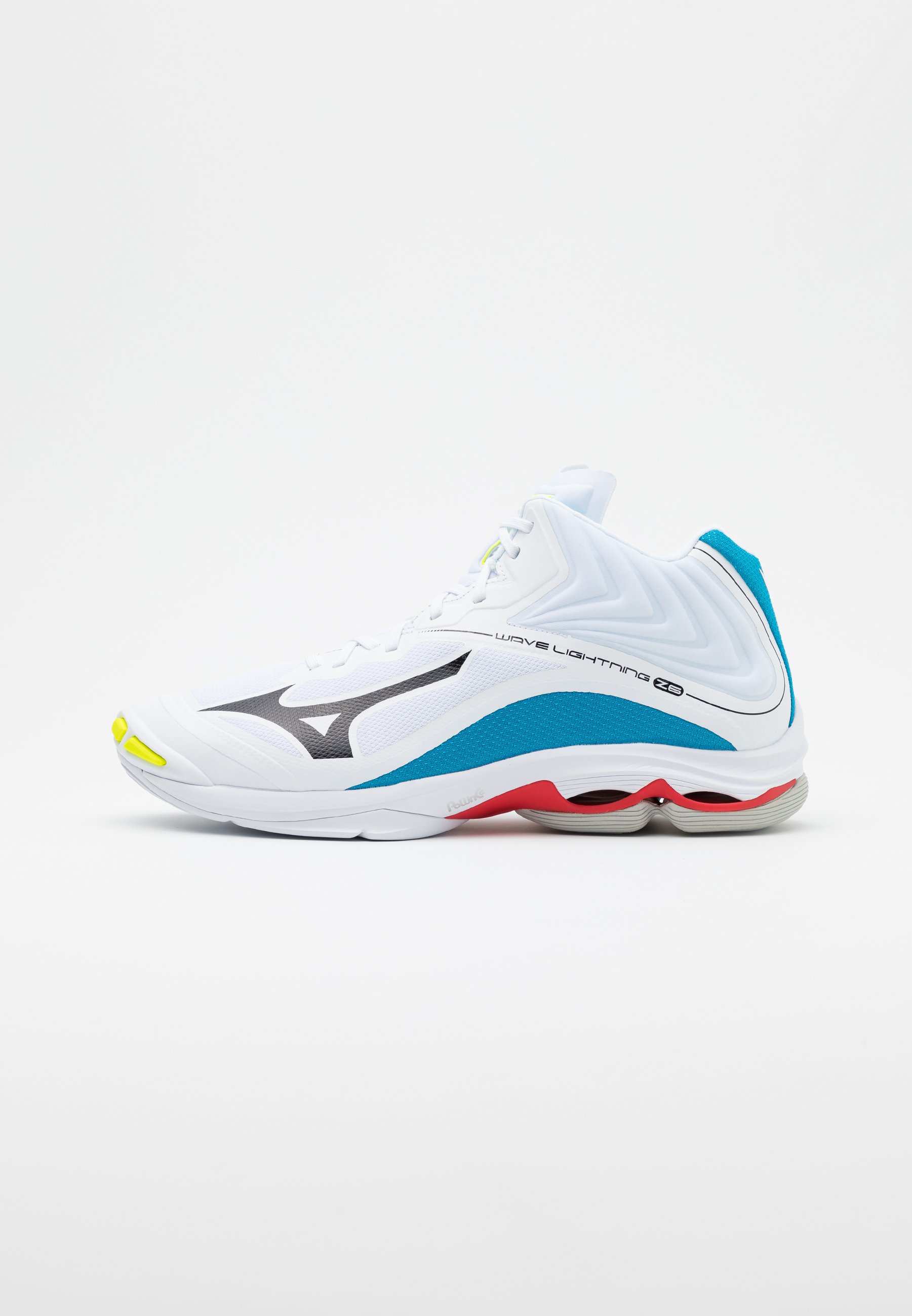 mizuno red white and blue volleyball shoes