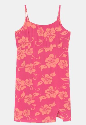 HALTER MINI DRESS - Day dress - pink hibiscus