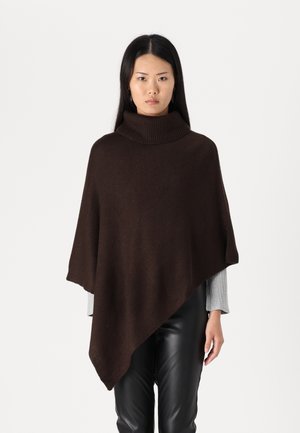 ONLNICOYA PONCHO - Cape - chocolate torte