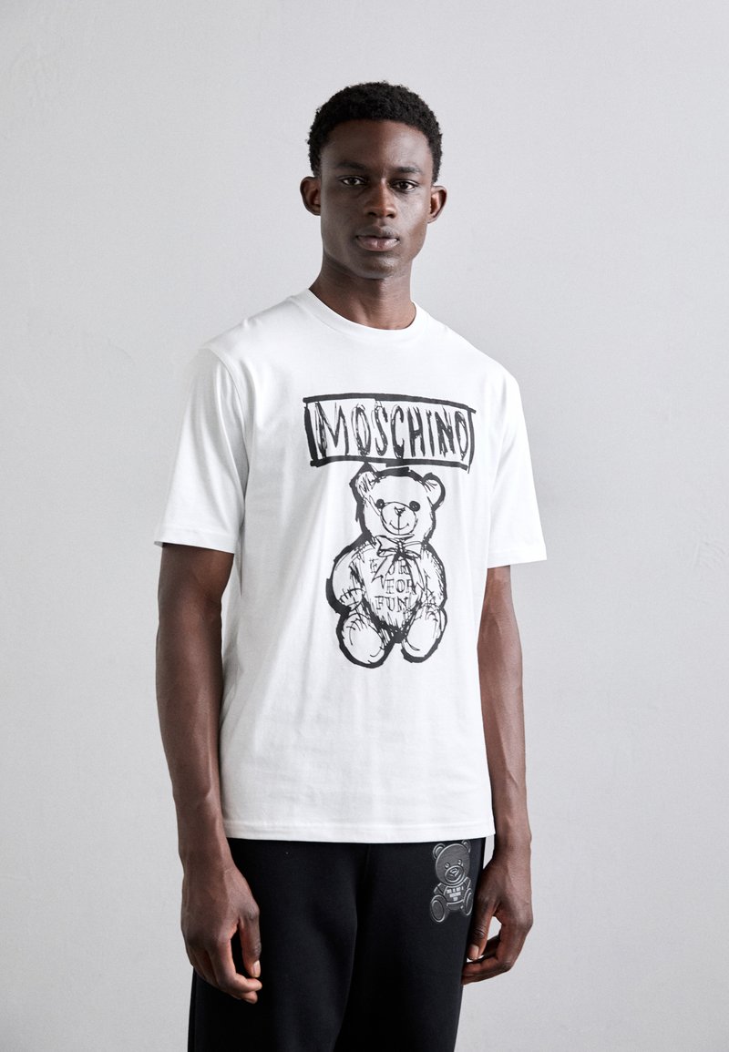 MOSCHINO Trükipildiga T-särk - fantasia bianco