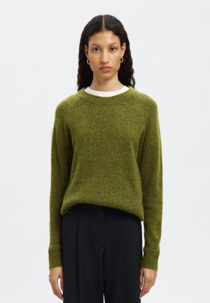 Selected Femme LULU O-NECK - Džemperis - cardamom seed
