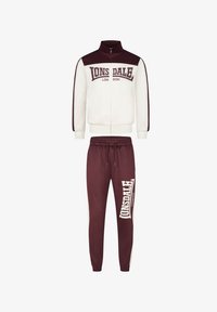 Lonsdale NORMALE PASSFORM STOTFIELD - Sweat à Capuche - Marl Grey Oxblood White L2g22s027 C11 Lonsdale NORMALE PASSFORM STOTFIELD - Sweat à Capuche - Marl Grey Oxblood White L2g22s027 C11