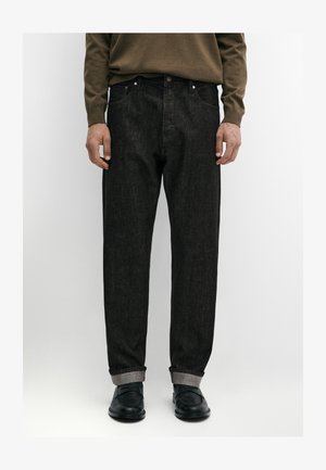 Massimo Dutti, SELVEDGE FIT JEANS - Jeans Straight Leg - black