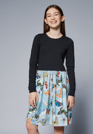 CREDENCE DRESS - Φόρεμα από ζέρσεϊ - black/light blue