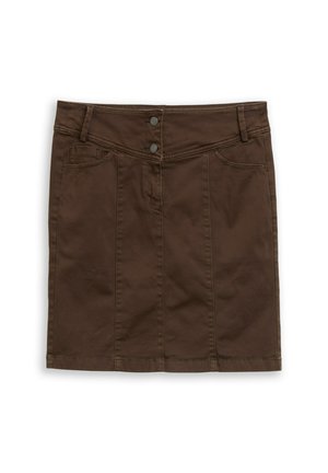 TOM TAILOR, SKIRT FIVE POCKETS - Jupe en jean - java dark brown