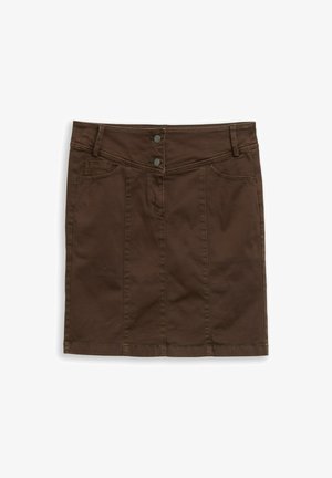 TOM TAILOR, SKIRT FIVE POCKETS - Jupe en jean - java dark brown