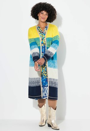 OFFENE FORM BLOCKSTREIFEN, LANGARM - Cardigan - light turquoise