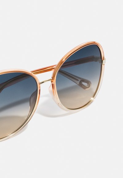 CHLOÉ FRANKY OVERSIZED ROUND ACETATE SUNGLASSES - Sunglasses - orange/multicolor