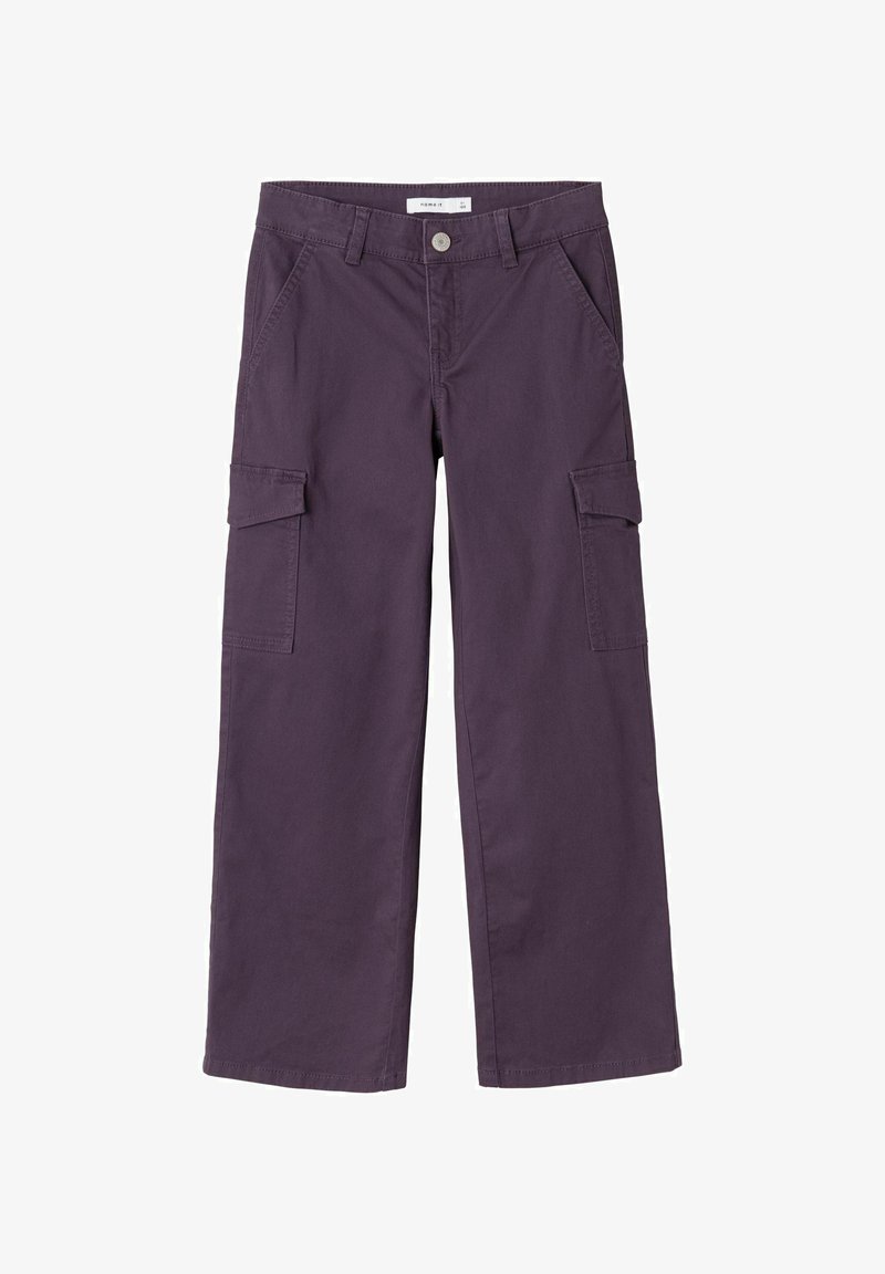 Name it WIDE - Pantalon cargo - plum perfect