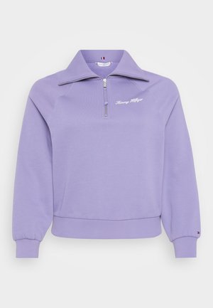 Tommy Hilfiger Curve CLASSIC SCRIPT ZIP - Sweatshirt - lavender ash