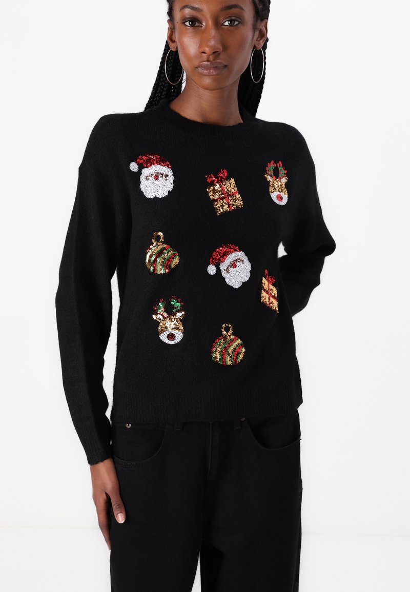 JDY JDYSANTA X MAS O NECK Jumper black Zalando - Main Image