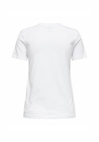 Hvid bomulds t-shirt med korte ærmer, rund halsudskæring og en glat tekstur. Bagfra ses et enkelt, udsmykningsfrit design.