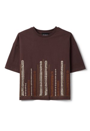 Les Copains, T-shirt con stampa - dark brown