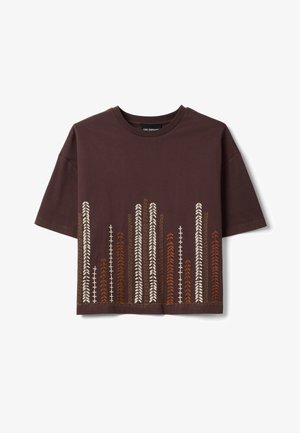 Les Copains, T-shirt con stampa - dark brown