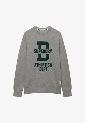 Superdry & Co, SUPERDRY ATHLETIC FELT APPLIQUE CREW NECK SWEATSHIRT.. - Sweater - dark vintage grey marl