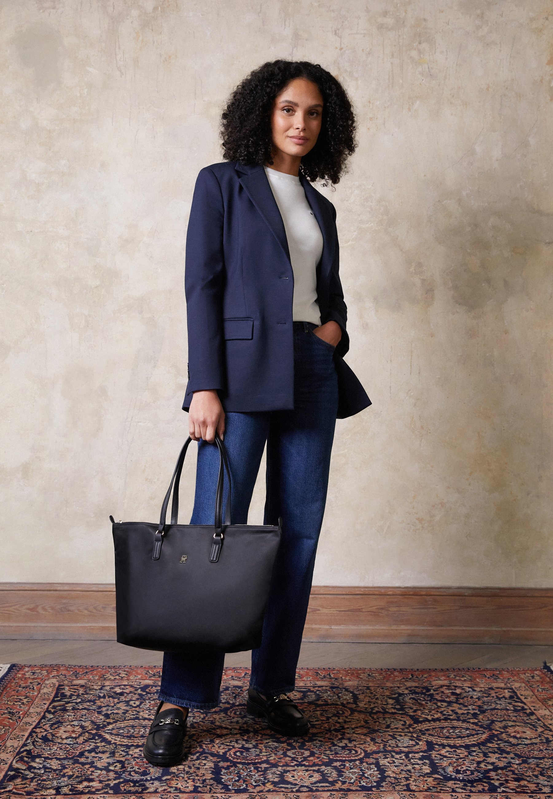 Tommy Hilfiger POPPY TOTE - Tote bag - black - Zalando.co.uk