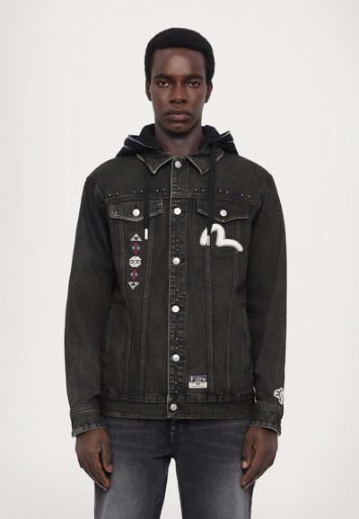 Evisu WEEL OF WISDOM JACKET - Jeansjacke - black