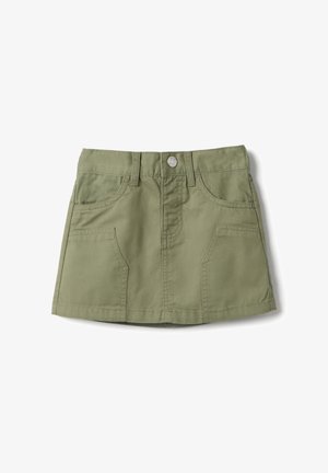 REGULAR FIT WITH DECORATIONS - Falda acampanada - dark green