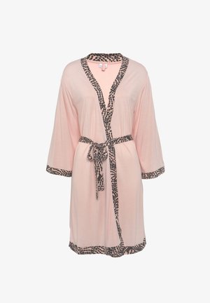 LASCANA, KIMONO - Dressing gown - rosa anthrazit gemustert