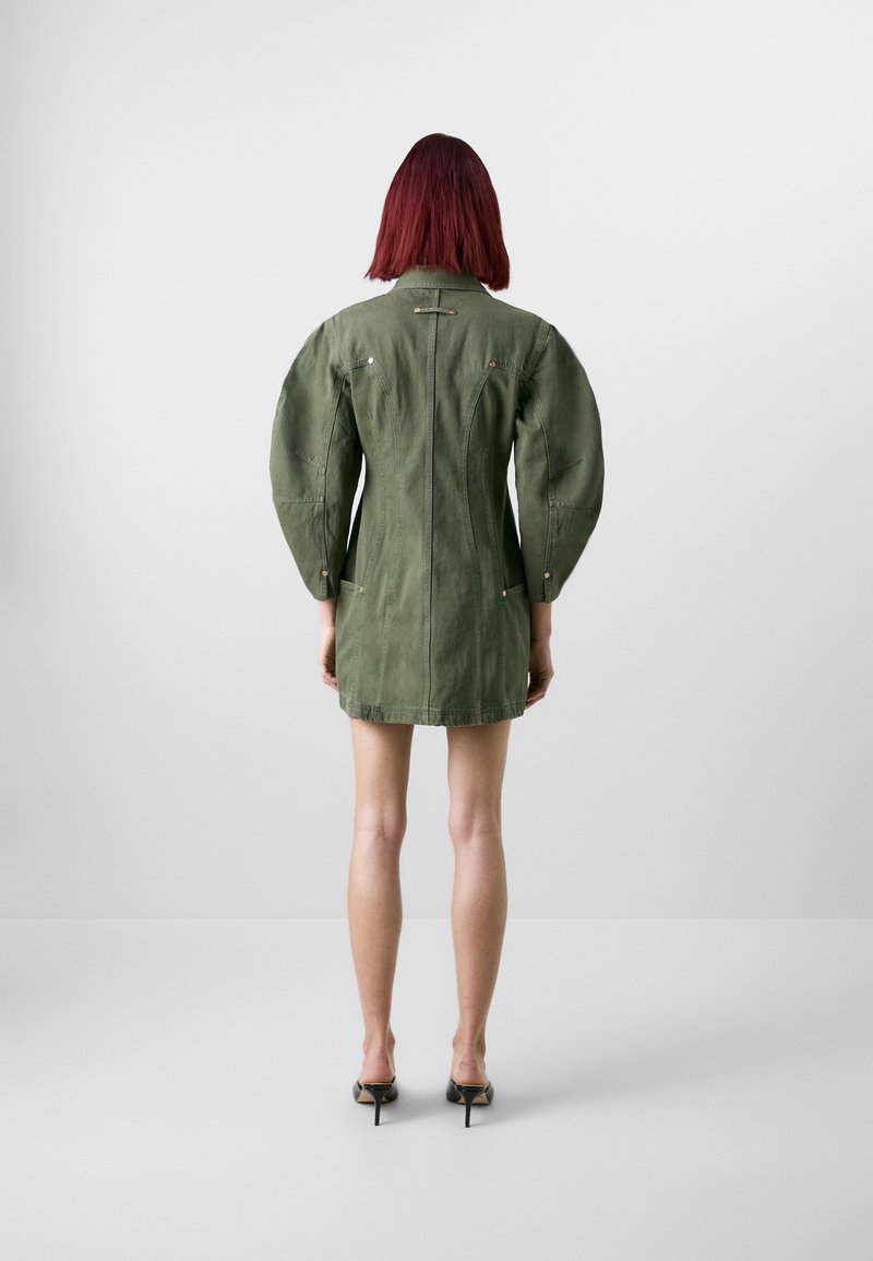 open lace back dress Cult Gaia Cameron Knit Dress in Olive main image 1
