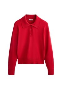 POLO COLLAR KNIT - Polo majica - red